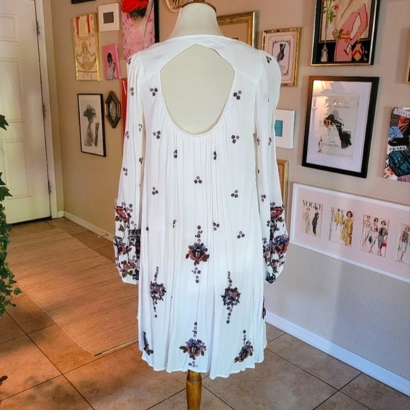 Free People Oxford White Embroidered Swing Dress - Picture 5 of 7